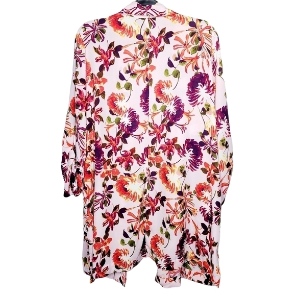 Lane Bryant Pink Floral Cardigan - Picture 2 of 6